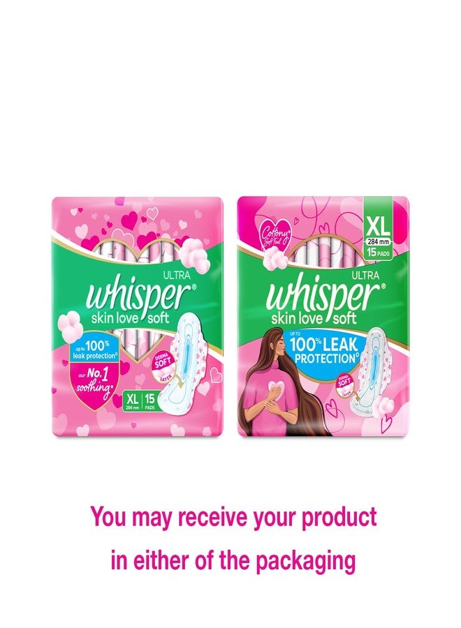 Whisper Ultra Soft Sanitary Pads for Women, XL, 15 Napkins (Pack of 1) - Image 2